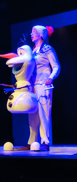 Olaf Puppet on stage